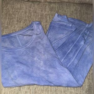 American Eagle Blue Tye Dye Blouse